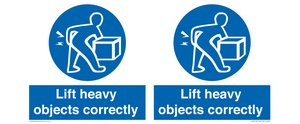 Lift heavy objects correctly